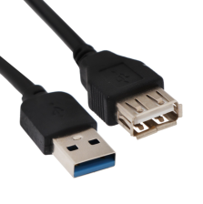 Кабель-удлинитель LuazON, USB Am-Af, 3 м, черный 2810442