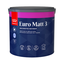 Краска интерьерная EURO MATT 3 А абсолютно матовая (2,7л) TIKKURILA / TIKKIVALA
