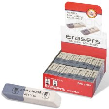 Резинка стиральная 50х13х7 мм прямоугольная двухцветная скошенные углы Koh-i-noor