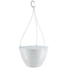 Кашпо с усами Лилия 23х14см 4л белый