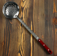 Шумовка для казана узбекская 46 см глубокая с деревянной ручкой 5181746