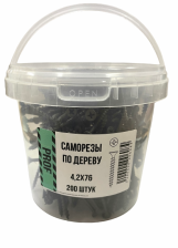 Саморезы 4,2х76 для крепления ГКЛ к дереву 200 шт/уп ведро