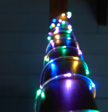 Гирлянда линейная Мини Дюралайт 220V 260 LED 15м мультиколор с контр IP 20  прозрач шнур CL587