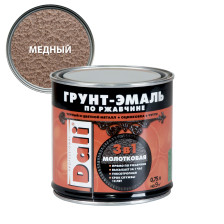Грунт-эмаль по ржавчине молотковая медная (0,75л) Dali