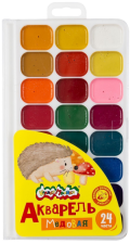 Краски акварельные 24 цв Каляка-Маляка без кисти АПКМ24