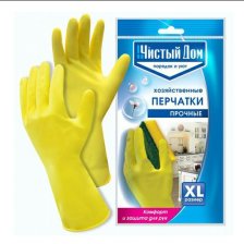 Перчатки латексные Чистый дом хозяйственные р XL