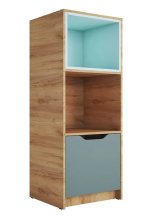 Стеллаж Рич СЖ-002 Дуб крафт золотой/кенди/сумеречный голубой 510х1306х464 