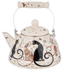 Чайник эмалированный 3,0 л Парижские коты 934-392