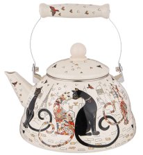 Чайник эмалированный 3,0 л Парижские коты 934-392