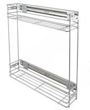 Корзина 2 уровневая фасад 150 мм 500х150х720 KR08 левая с доводчиком