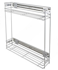 Корзина 2 уровневая фасад 150 мм 500х150х720 KR08 левая с доводчиком