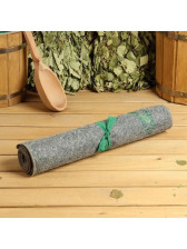 Лежак банный 500х1500 серый н/п "С легким паром!"