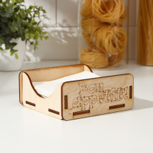 Салфетница деревянная Adelica Bon Appetit 13×13×6 см берёза 9309655