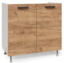 Шкаф-стол под мойку Рио Нью ШНМ800 Дуб крафт/Белый