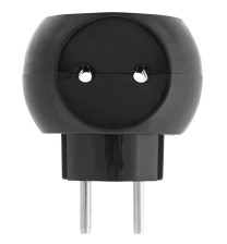 Тройник 11-1063-1 6А 1,3кВт б/з черный