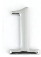 Цифра самоклеящаяся металл Apecs DN-01-1-Z-CR хром