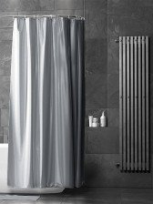 Штора для ванной комнаты 280х200см SUPER BIG ST-009 графит, без колец