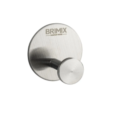 Крючок одинарный BRIMIX самоклеящийся без сверления, нерж сталь 548 (уп)