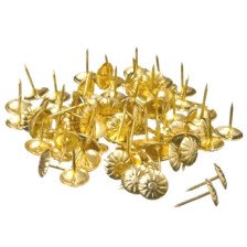 Гвозди мебельные РОМАШКА (~50шт.) золото