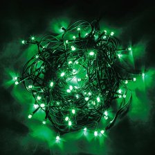 Гирлянда 230V  100 LED 10м, зеленый, IP 20,  шнур 3м , CL05