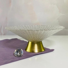 Фруктовница 26 см на ножке Стекло LENARDI 200-114