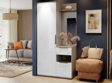 Прихожая Альянс-3 дуб крафт / белый глянец 435.04,11,16