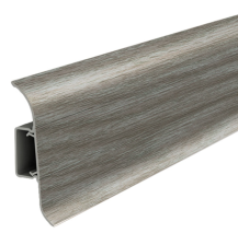 Плинтус Классик Идеал с кабель-каналом дуб пепельный 2,2 м 55 мм