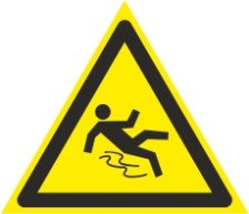 Знак W28 Осторожно Скользко 200х200х200