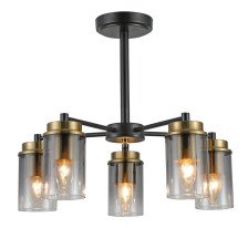 Светильник Milizia 3485-5 BK+CU 5xE14/40W (46x46x39)