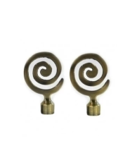 Наконечник КОВКА 16 мм Лабиринт Белое Золото 2шт