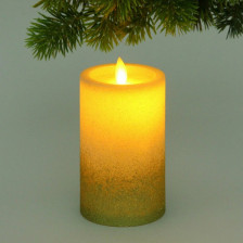 Сувенир Свеча-Ночной огонь 7,5х12,5см подсветка 196-0659