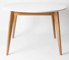 Стол Орион 1000(1300)х1000х750 Белая эмаль/айс