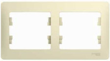 Рамка 2-м Glossa GSL000202 бежевая