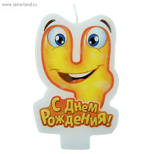 Свеча в торт С глазками цифра 4