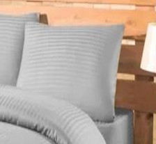 Наволочка страйп-сатин 70х70 см серый Mariya DeLuxe