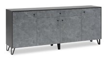 Комод Оливия Графит/Мрамор глянец 2000х830х426мм