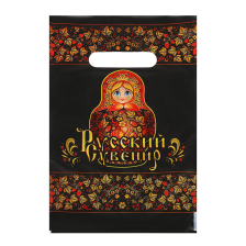 Пакет с вырубленной ручкой 20 х 30 (30) Хохлома