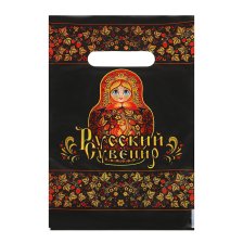 Пакет с вырубленной ручкой 20 х 30 (30) Хохлома