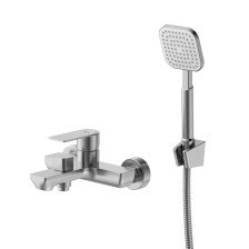 Смеситель для ванны однорычажный MILARDO Maze MAZBN00M02 короткий излив сатин