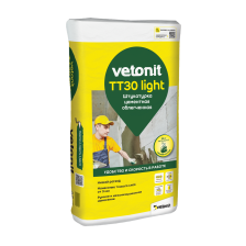Штукатурка цементная облегченная ТТ30 light (25кг) Vetonit