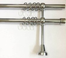 Карниз металлический гладкий d19 мм СМ-3093-2Р 1,6 м