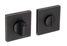 Завертка сантехническая квадратная ADDEN BAU WC SQ-003 BLACK/GOLD RIM
