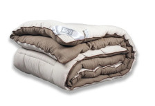 Одеяло Альвитек лебяжий пух/микрофибра FLUFFY DREAM Мокко/бежевый Плотность: 300гр, 1,5 сп