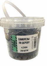 Саморезы 4,2х64 для крепления ГКЛ к дереву 250 шт/уп ведро