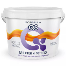 Краска для стен и потолка белая матовая (4,5кг) Formula Q8