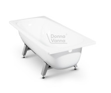 ВАННА стальная 1,5м с ножками белая Donna Vanna