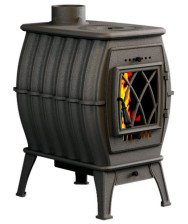 Печь-камин отопительно варочная "БАХТА" (цвет черный) до 360 м³ 