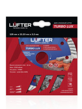 Диск алмазный 125х22,23х2,2х10 Турбо бетон армир бетон кирпич LUFTER TURBO LUX 021-125