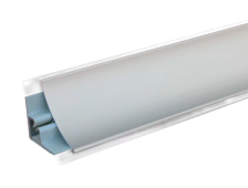 Плинтус для кухни ПЛАТО-2С 3м алюминевый серебро прямой