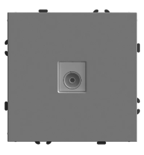 Розетка TV 1-м Эмили RST00-5108-10 платиново-серый